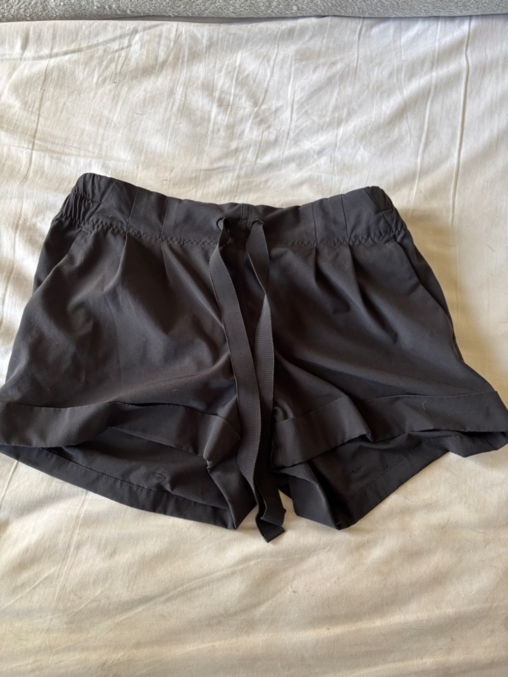 lululemon athletica Black Ruffle Hem Athletic Shorts